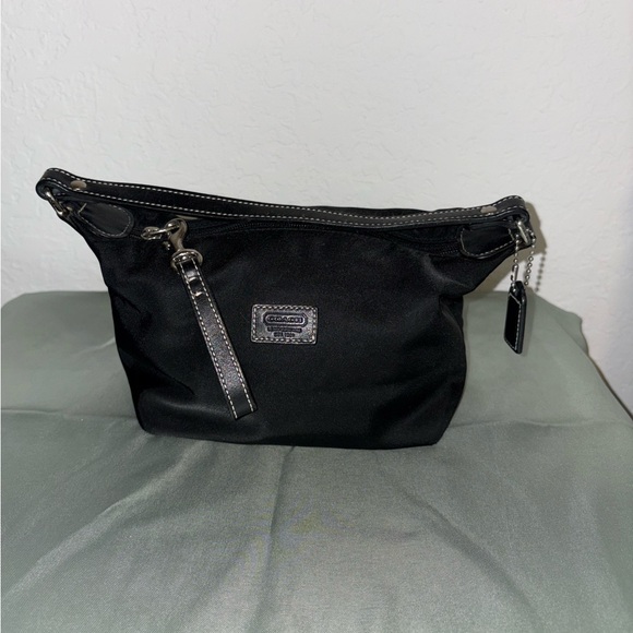 Coach Handbags - Coach Black Nylon mini pouch handbag